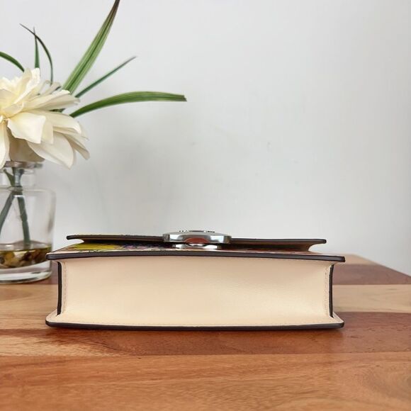 NWT Coach Eliza Small Flap Crossbody With Floral Print - Picture 9 of 11